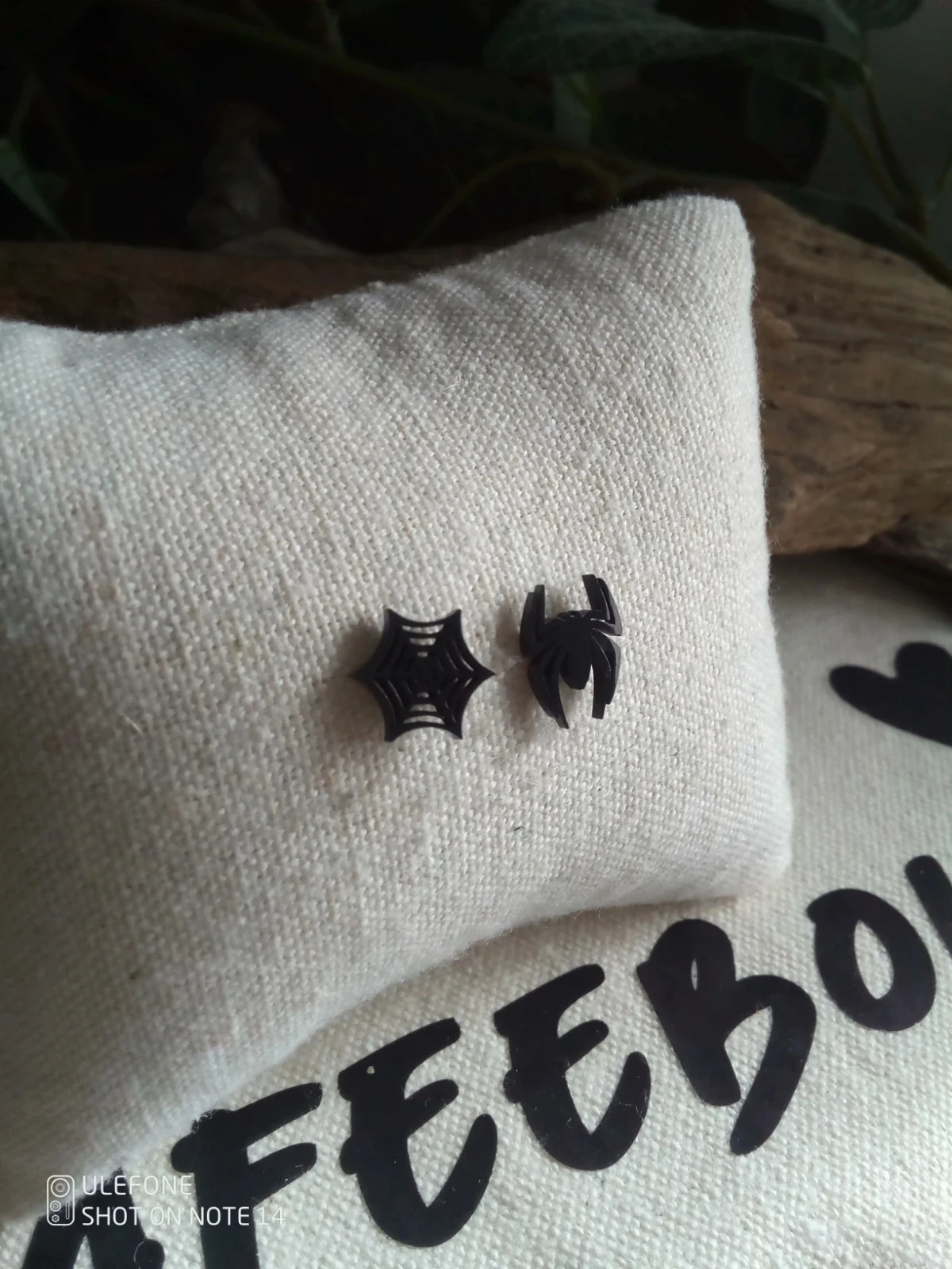 Boucles d'oreilles araignée et toile d'araignée – photo 2